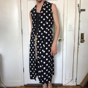 VINTAGE polka dot sleeveless dress
